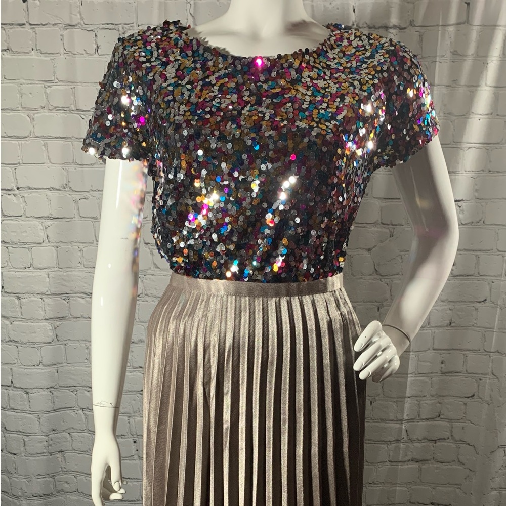 NWT INC multi-colored sequin top